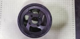 Front Black Aluminum Wheel, 12x6 F105