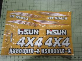 Hisun 800ATV-2 Decals for All color F10.A