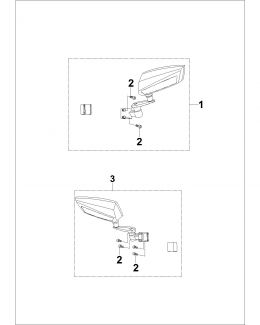 VECTOR 550 - Side Mirror Assembly