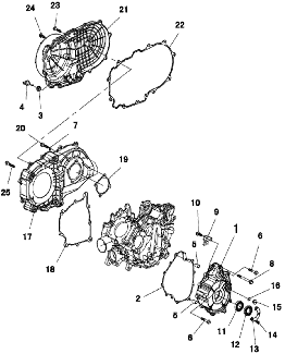 VECTOR 750 CREW - CRANKCASE COVER