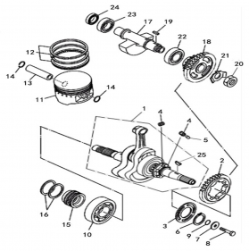 RKX 550 - Crankshaft & Piston 