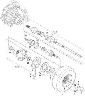 HS 750 CREW - Front Axle