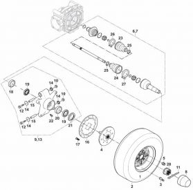 HS 750 CREW - Rear Axle